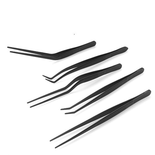 20cm Chef Plating Kit Cooking BBQ TWEEZERS Tongs Stainless Steel Bartender Tool - Picture 8 of 13