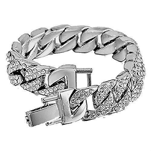 Herren Big Rocks Lünette - Zifferblatt mit römischen Ziffern Uhr mit kubanischem Armband & Ring - Bild 77 von 105