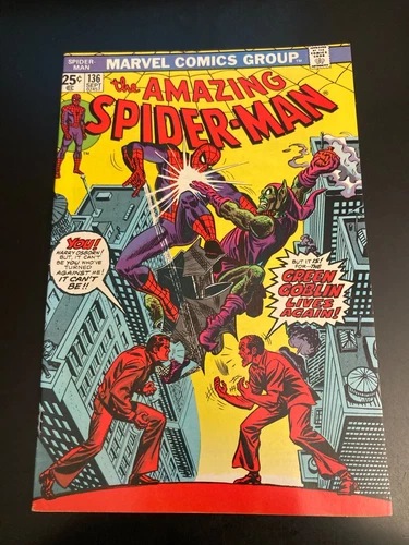 AMAZING SPIDER-MAN #136 (1974) *Key!* (VF/VF+) to (VF+) *Super Bright & Glossy!*