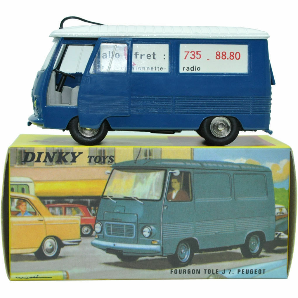 Peugeot J7 Fourgon Allo Fret d'Atlas Dinky Toys en métal injecté à l'échelle 1/43