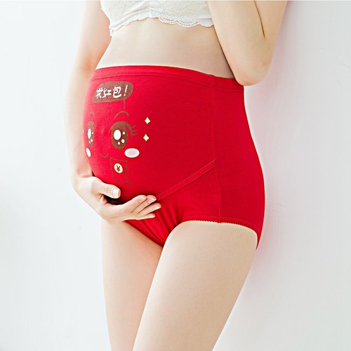 Adjustable Maternity Underwear Soft High Waist Women Briefs Cartoon Patterns UPP