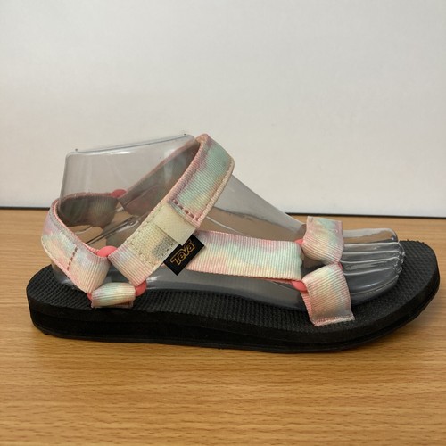 Teva Original Women's 8 D Sorbet Red Tie-Dye Universal Outdoor Sandals 1124231 - Picture 4 of 12