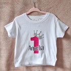 First Birthday Crown T-Shirt personalised i am one top 1st