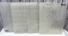 Sizzix Darice SCHOOL WINDOW Bingo Embossing Folders Lot of 4