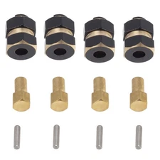 1/24 RC Car Brass Wheel Hubs Hex Extender Adapter Set ForAxial SCX24 90081 00001