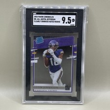 2020 Justin Jefferson Rookie Chronicles Clearly Donruss Rated RC #RR-JUJ SGC 9.5
