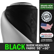 Black Suede Headliner Fabric Material for Car Auto Headliner  Trim 98"  60"
