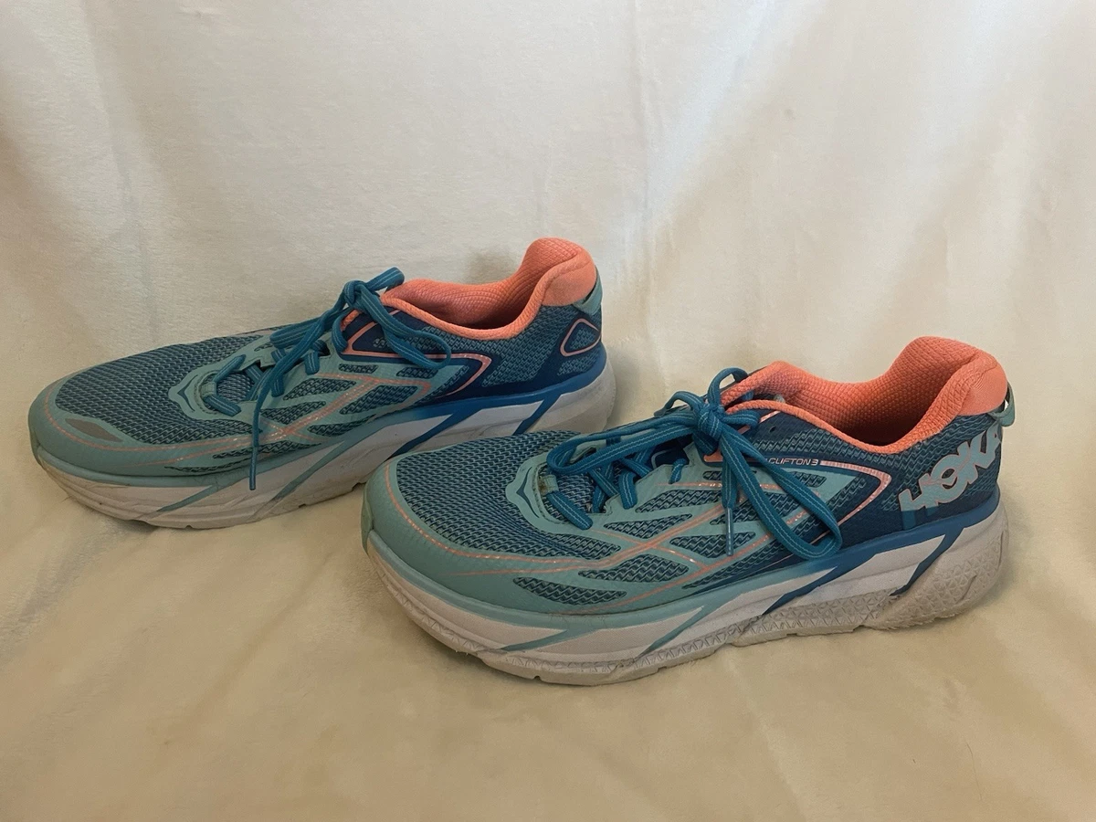 Hoka Clifton 3 Gray and Blue Athletic Shoes size 9.5 Hoka One One Clifton 3 Running Shoes Women main image 4