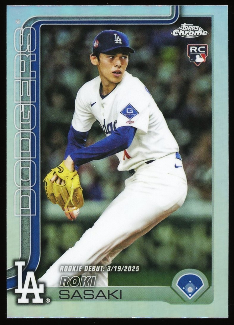 2025 Topps Chrome Update Roki Sasaki #USC73 ROOKIE RC Refractor