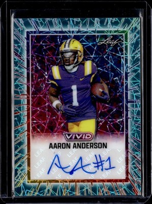 2025 Leaf Vivid #10/10 Platinum Laser Aaron Anderson Auto