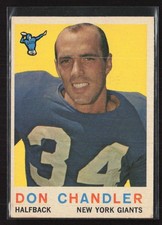 1959 Topps #49 Don Chandler - VG/EX Set Break!