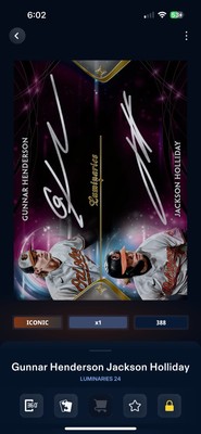 Topps Bunt 2025 Luminaries Dual Signature Henderson Holliday - Iconic
