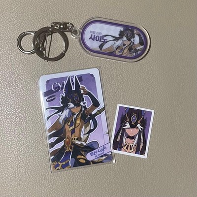 Genshin Seno Korea Seoul Cafe Photo Card ID Photo Keyring