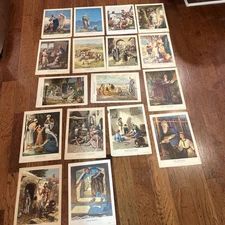 17 Providence Lithograph Sunday School Posters 1940s  12.5” x 17" Bible Posters