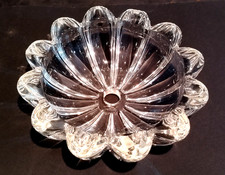 BOBECHE IN CRISTALLO MASSICCIO, Ø 160mm, FORO 15mm, PER LAMPADARI