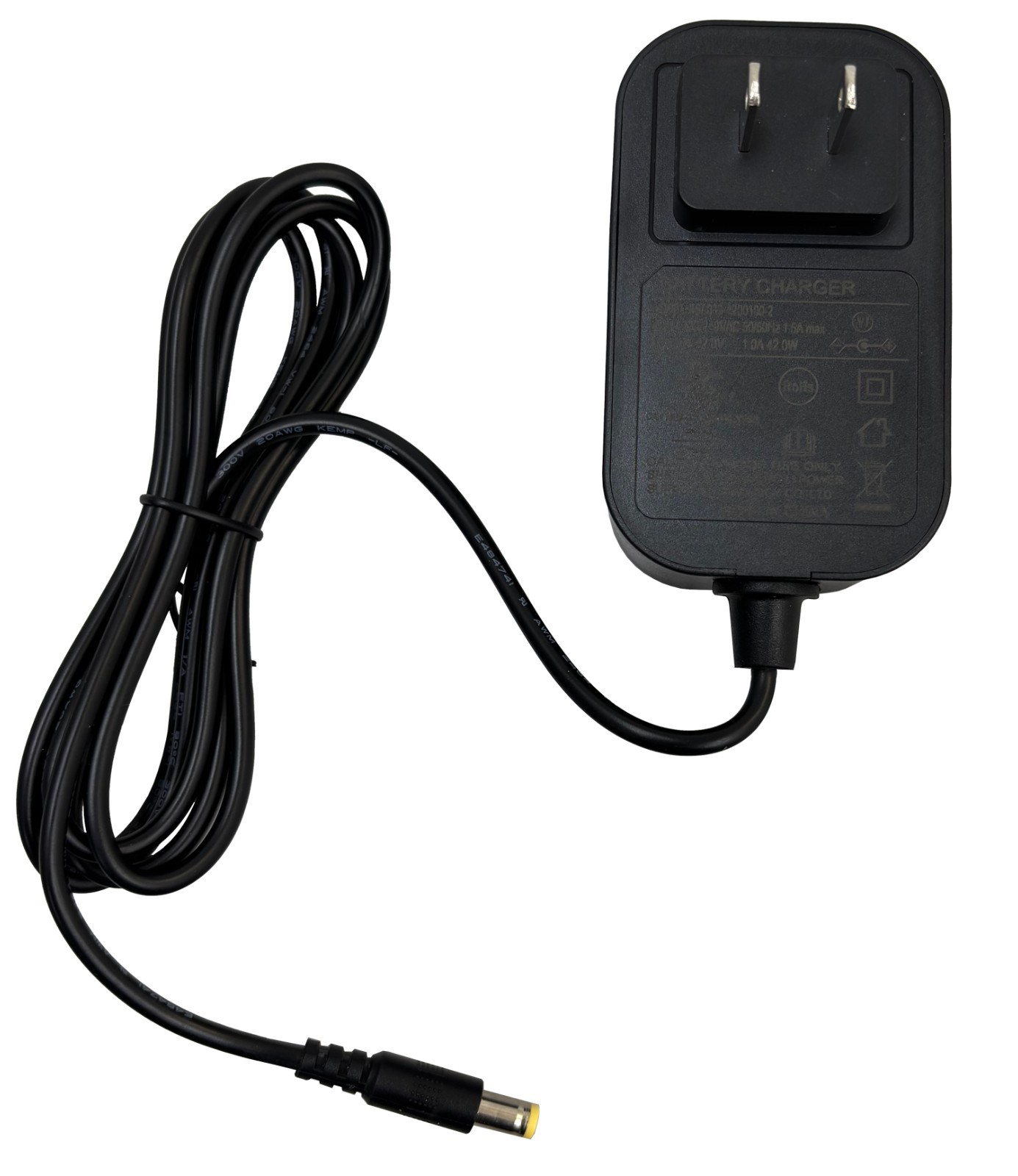 42 Volt 1.0 Amp Lithium Battery Charger for Hover-1 Eagle, Edge, & H1 TRAK