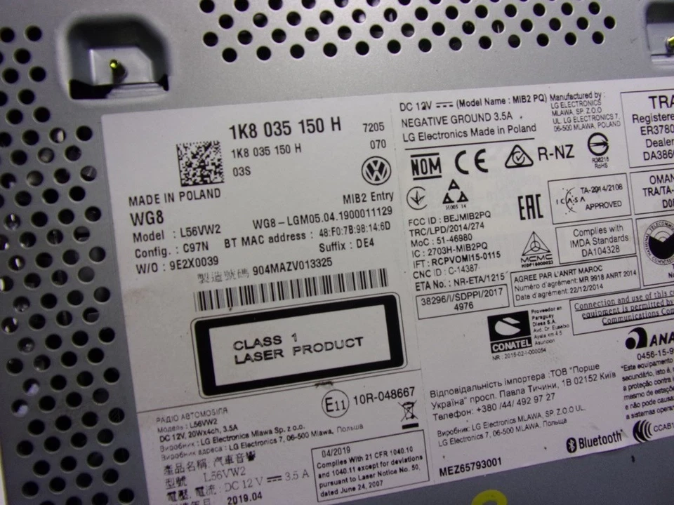 1K8035150H AUDIOSYSTEM / RADIO-CD / 1K8035150H / 17336130 FÜR VOLKSWAGEN T6 TRAN - Bild 2 von 4