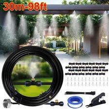 98 FT Outdoor Patio Water Mister Mist Nozzle Misting Cooling System Fan Cooler