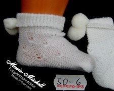 SO-06 - 3 Paar -Puppenstrümpfe Strickschuh  ...