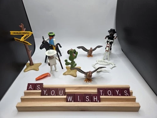 Vintage Playmobil #3748 Western Bandits & Vulture Set Near Complete