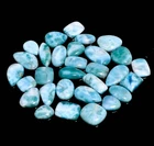 Natural Dominican Sky Blue Larimar 3 Pcs Cabochon Gemstones 40 Cts Wholesale Lot