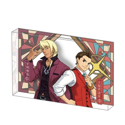 Ace Attorney Series[Apollo Justice & Klavier Gavin] Acrylic Block Stand 15×9.7cm