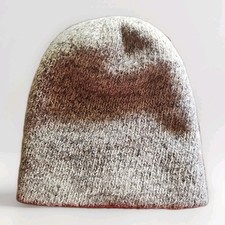 100 Wool Beanie Watch Cap Heather Gray Double Ply Extra Warm Winter Knit Mens