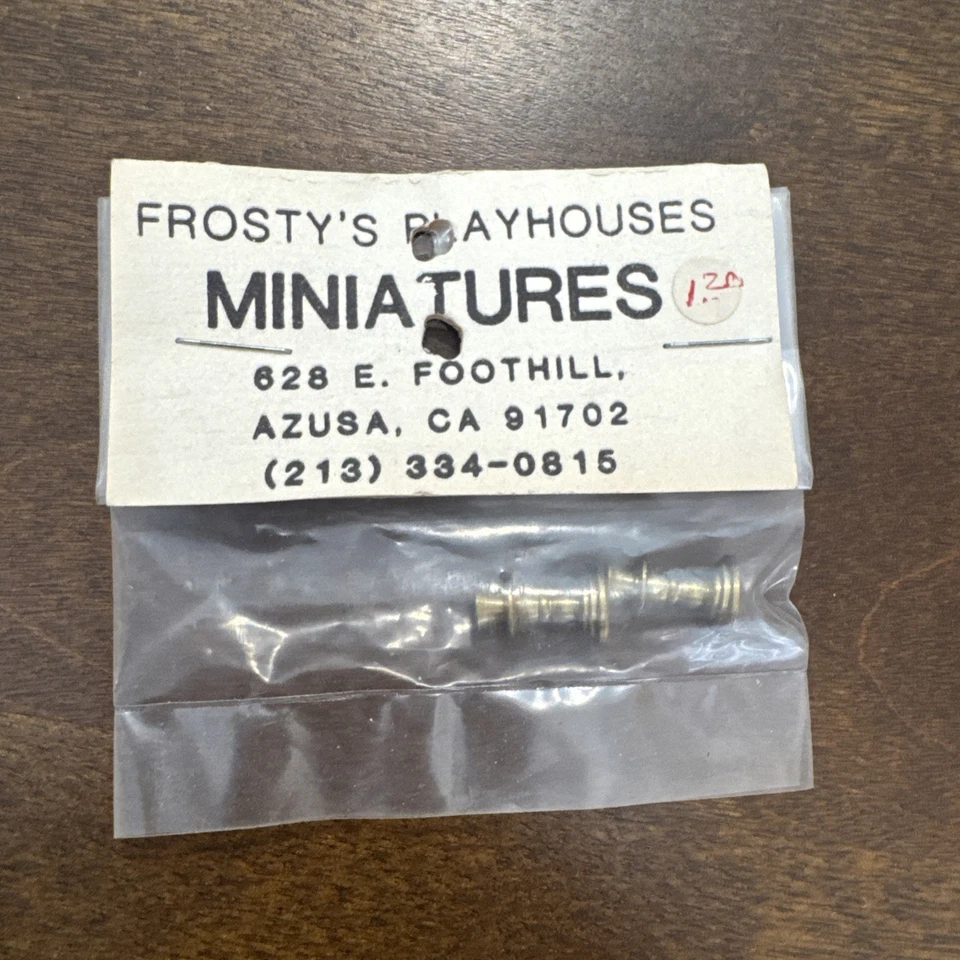 VTG Dollhouse Miniature Brass Hardware Lot Of 6 HOUSEWORKS Hinges Wall Hook 1:12 - Image 3 of 4