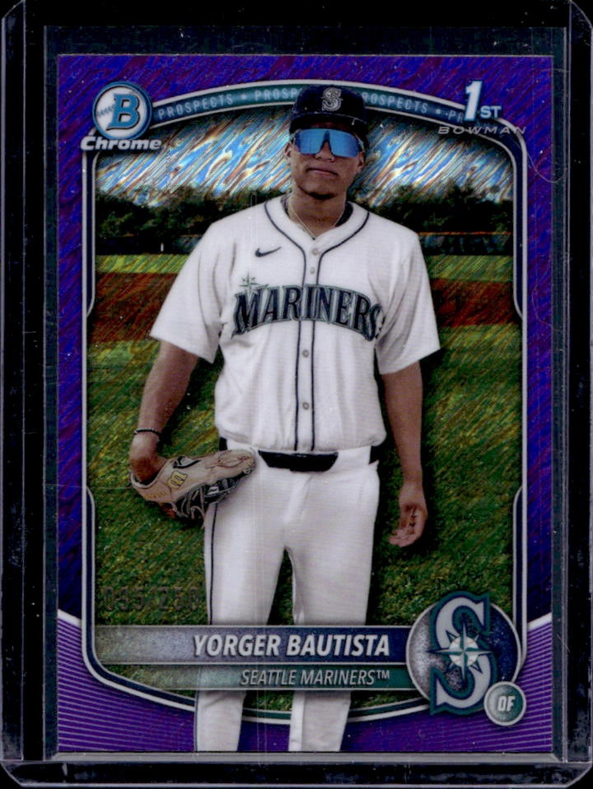 2025 Bowman Chrome Yorger Bautista Purple Shimmer Refractor 1st #/250
