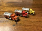 Vintage Hot Wheel Die Cast Tanker Trucks Shell/ Railroad Orange/ Red/ Yellow