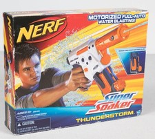 Nerf Super Soaker Thunderstorm Water Motorized Water Blaster w/ Water Clip, NEW