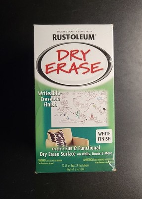 NEW Rust-Oleum Specialty Dry Erase Kit 241140 Whiteboard Paint 16 oz