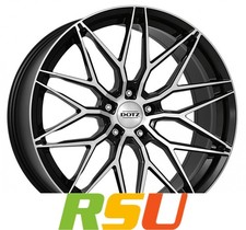 4x Dotz Suzuka black polished 8.5x19" ET33 LK5 120 ML 72.6 Alufelgen 19 Zoll