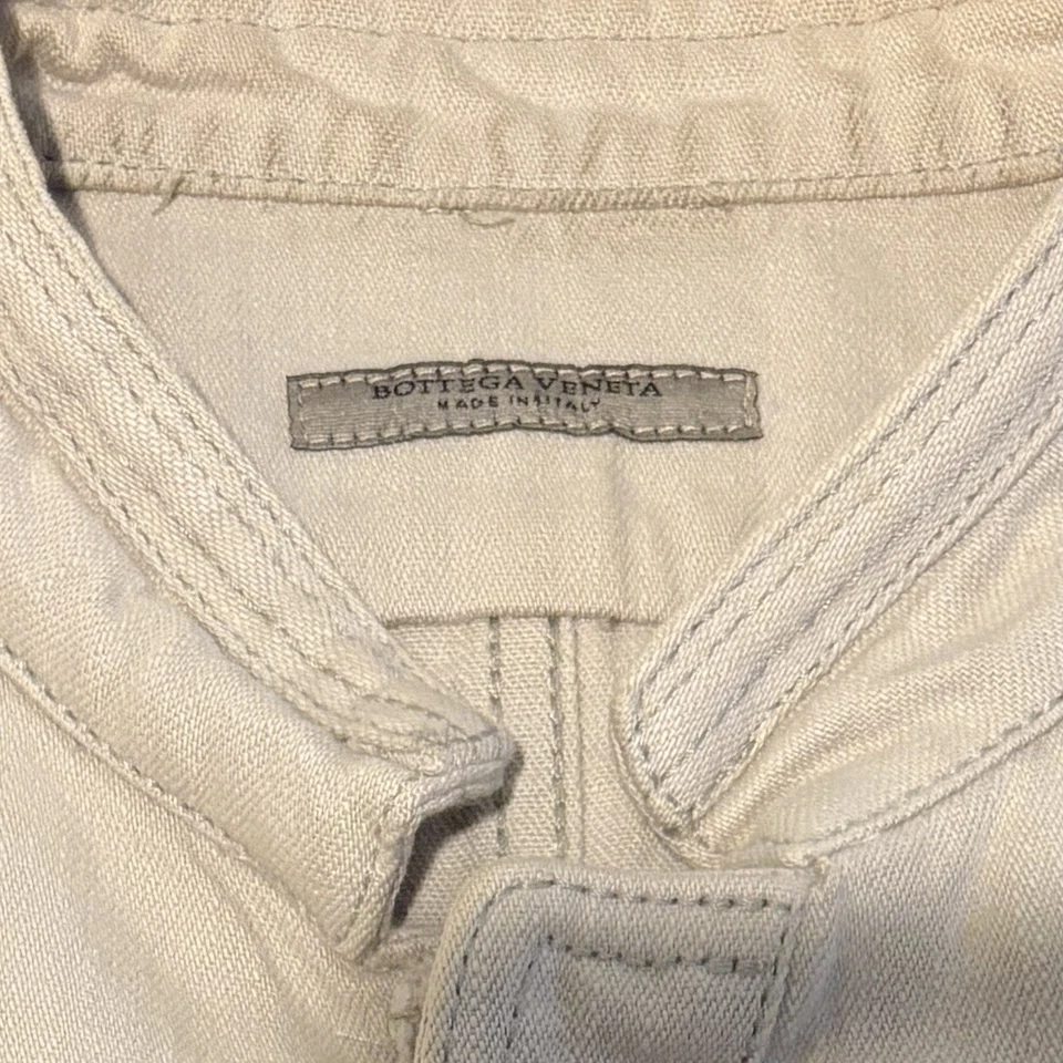 Chaqueta De Colección Bottega Veneta Beige Crema Manga Larga Abotonada Talla 46 Pequeña Foto 4 de 4