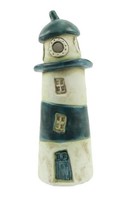 Zaunhocker Leuchtturm H:22 Cm Aus Keramik - Zaun Deko Garten Maritim, Pfosten