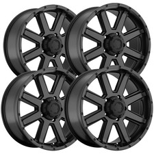 Set Of 4 Ultra 195 Crusher 17x8 5x5 25mm Satin Black Wheels Rims 17 Inch