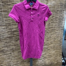 Polo Ralph Lauren Big Girls Cotton Mesh Polo Dress - Preppy Pink Size XL