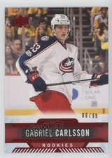 2017-18 Upper Deck Overtime Rookies Red Foil 86/99 Gabriel Carlsson #57 05ds