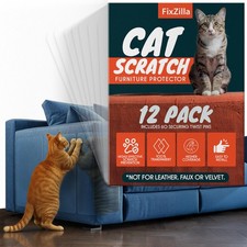 Anti Cat Scratch Furniture Protector 12-Pack Heavy-Duty Scratching Deterrent