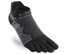 Injinji Men's Run Midweight No Show Toesocks Large Onyx