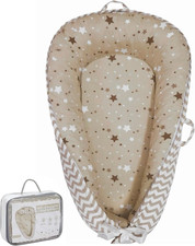 Baby Lounger  Organic Cotton Infant Lounger  Reversible, Adjustable  Portable