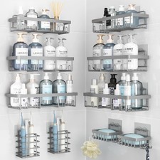 10 Pack Shower Caddy Organizer Rack Shelf for Inside Shower, Self Adhesive Wa...