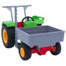 Playmobil trattore verde aratro carico veicolo fattoria allentata equitazione