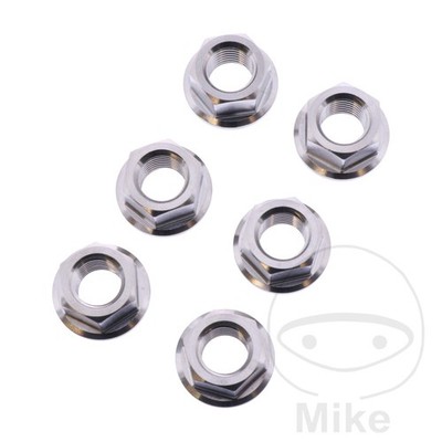 JMP Nut set for transmission plate crown screw M10 X 1.25 MM INOX V4A