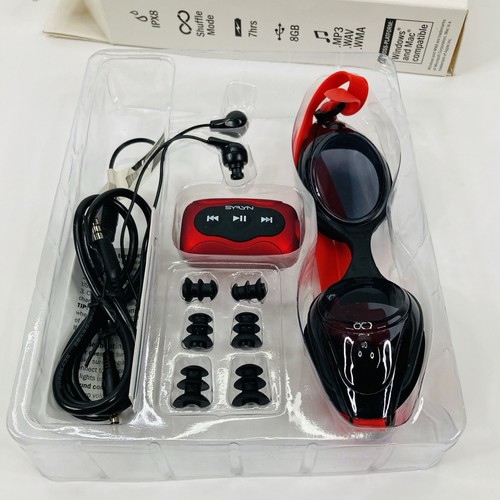 SYRYN Swimbuds Flip Bundle 8 GB impermeabile lettore musicale MP3 cuffie LEGGI- - Foto 4 di 10