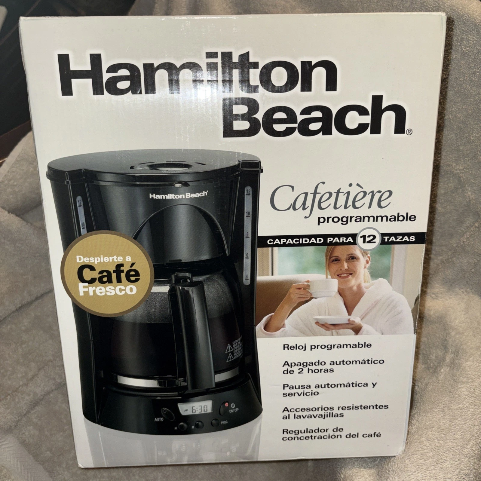 Coffee Maker Machine 12 Cup Brew Station Internal Storage , Black New in Box