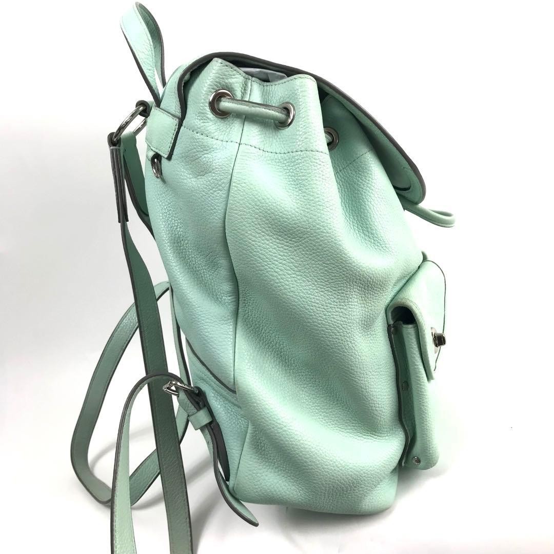 COACH Backpack Mint Green Leather 37582 Japan A-251215-14 thumbnail 5