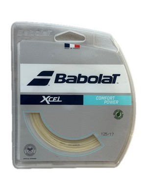 New 40' Set BABOLAT Xcel 17 Gauge TENNIS RACKET STRING Comfort!! Natural