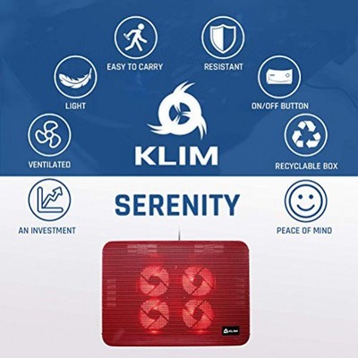 KLIM Serenity + Laptop-Kühler + 11 bis 15,6 Zoll + Perfekt für kleine und mittle