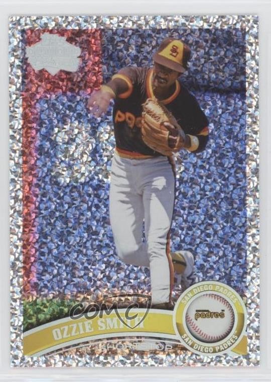2011 SP Legend Platinum Diamond Anniversary Ozzie Smith HOF Card